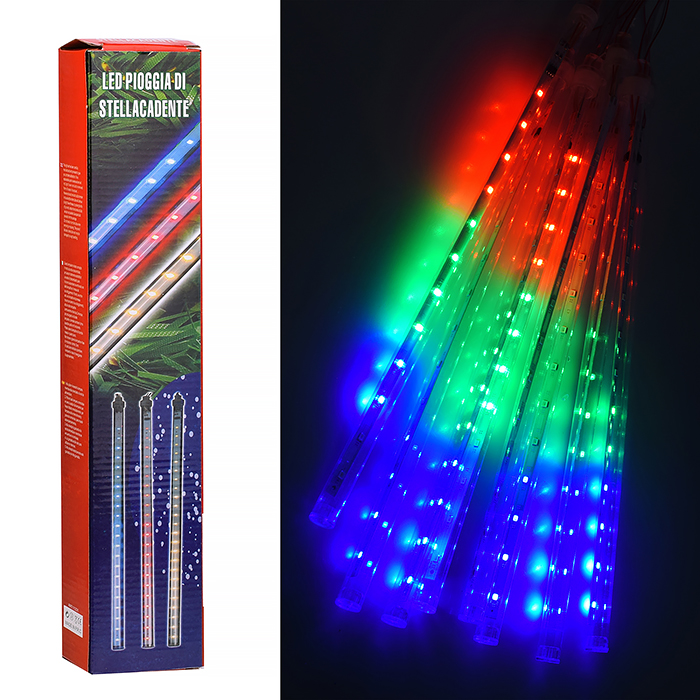Световая гирлянда новогодняя Снеговичок Сосульки S1267-1 0,3 м разноцветный/RGB
