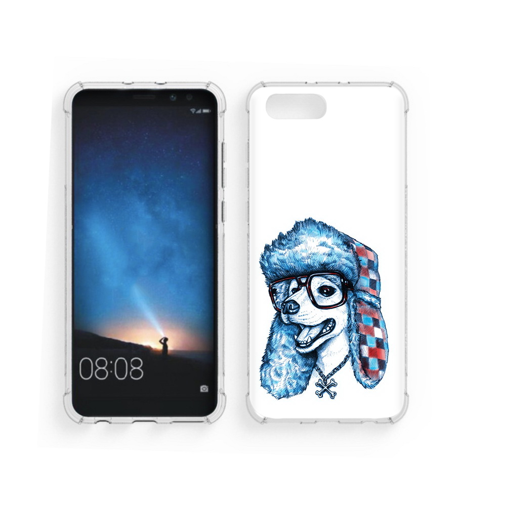 

Чехол MyPads Tocco для Honor V10 зимний пес (PT98539.62.362), Прозрачный, Tocco