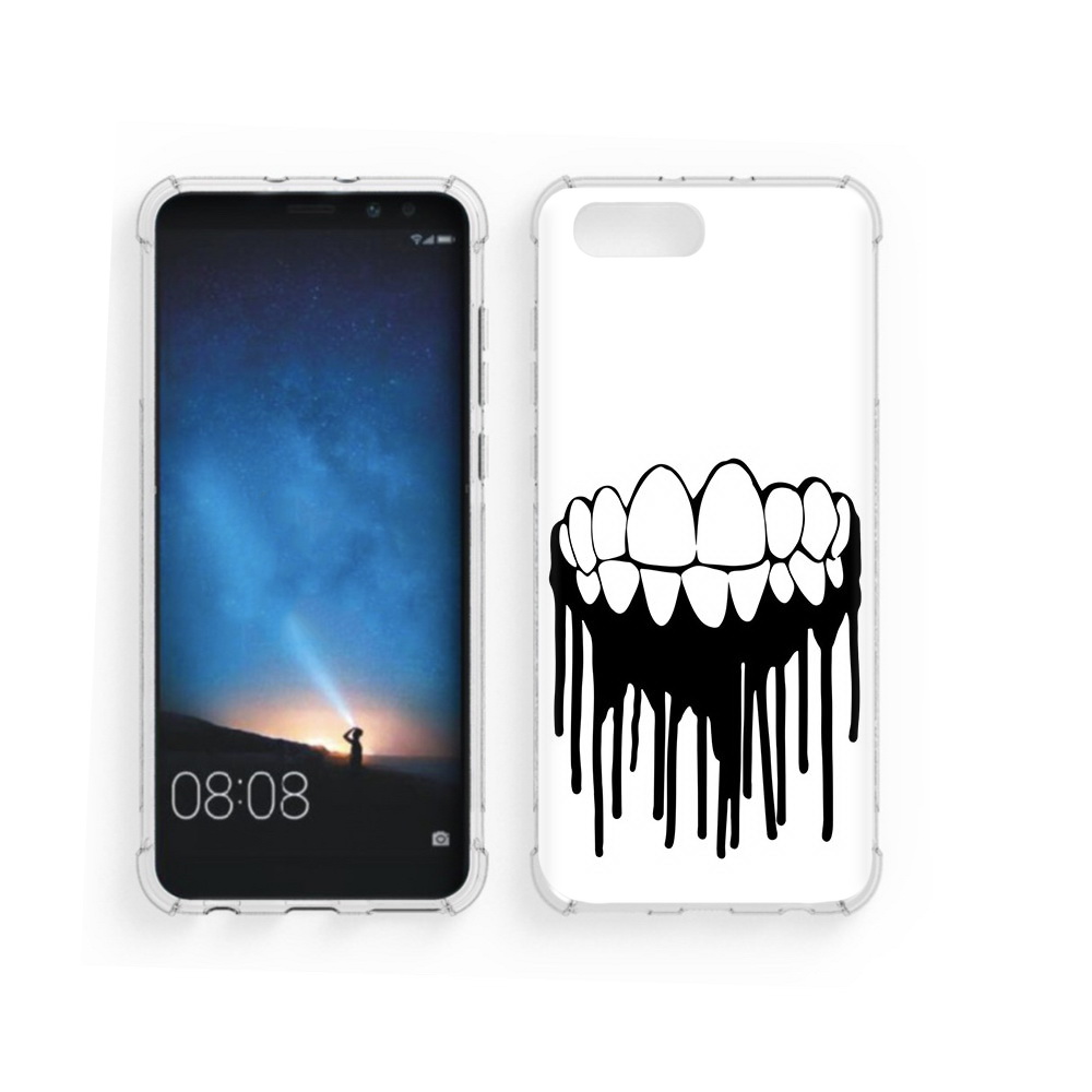 

Чехол MyPads Tocco для Honor V10 зубы (PT98539.62.372), Прозрачный, Tocco