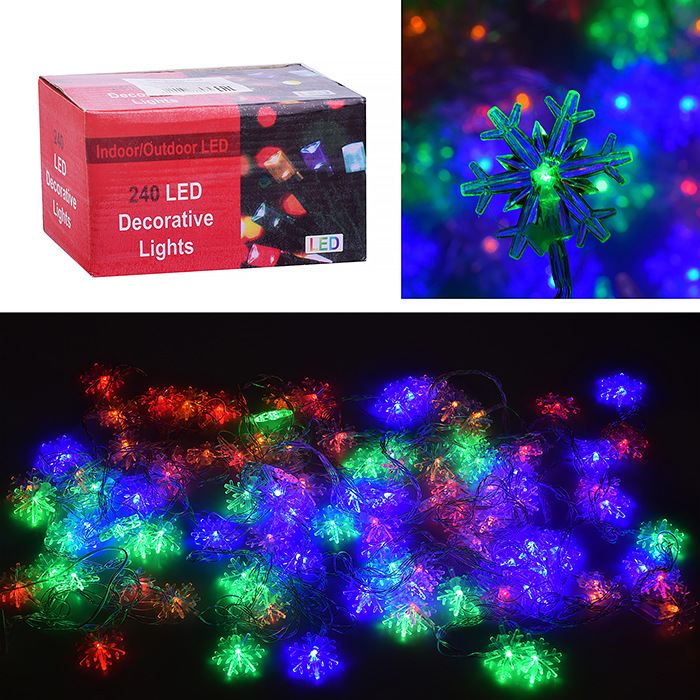 

Световая гирлянда новогодняя Снеговичок S1244 9 м разноцветный/RGB