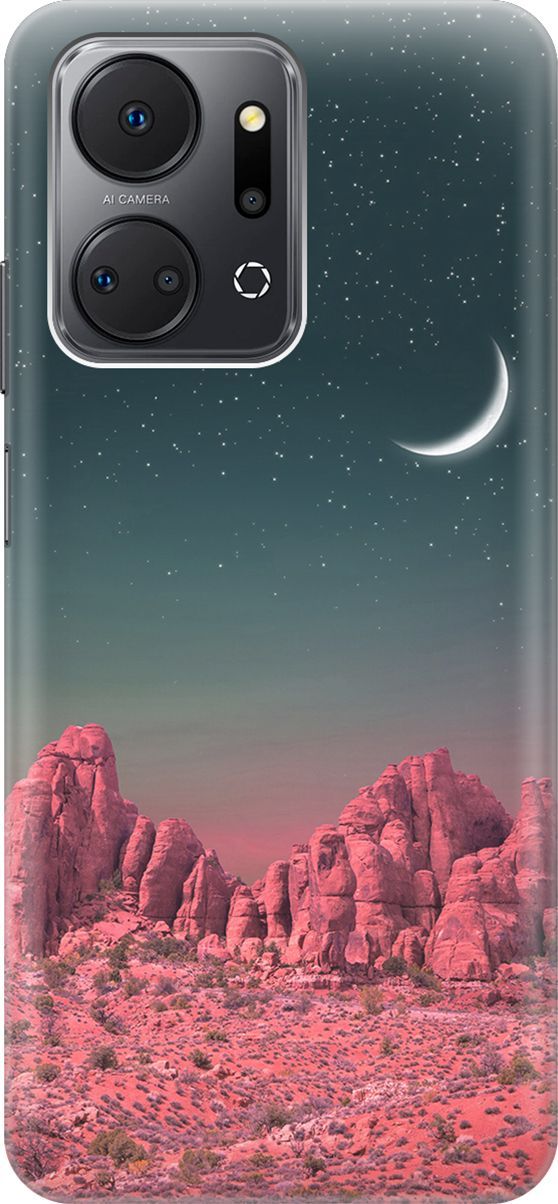 Силиконовый чехол на Honor X7a с принтом 