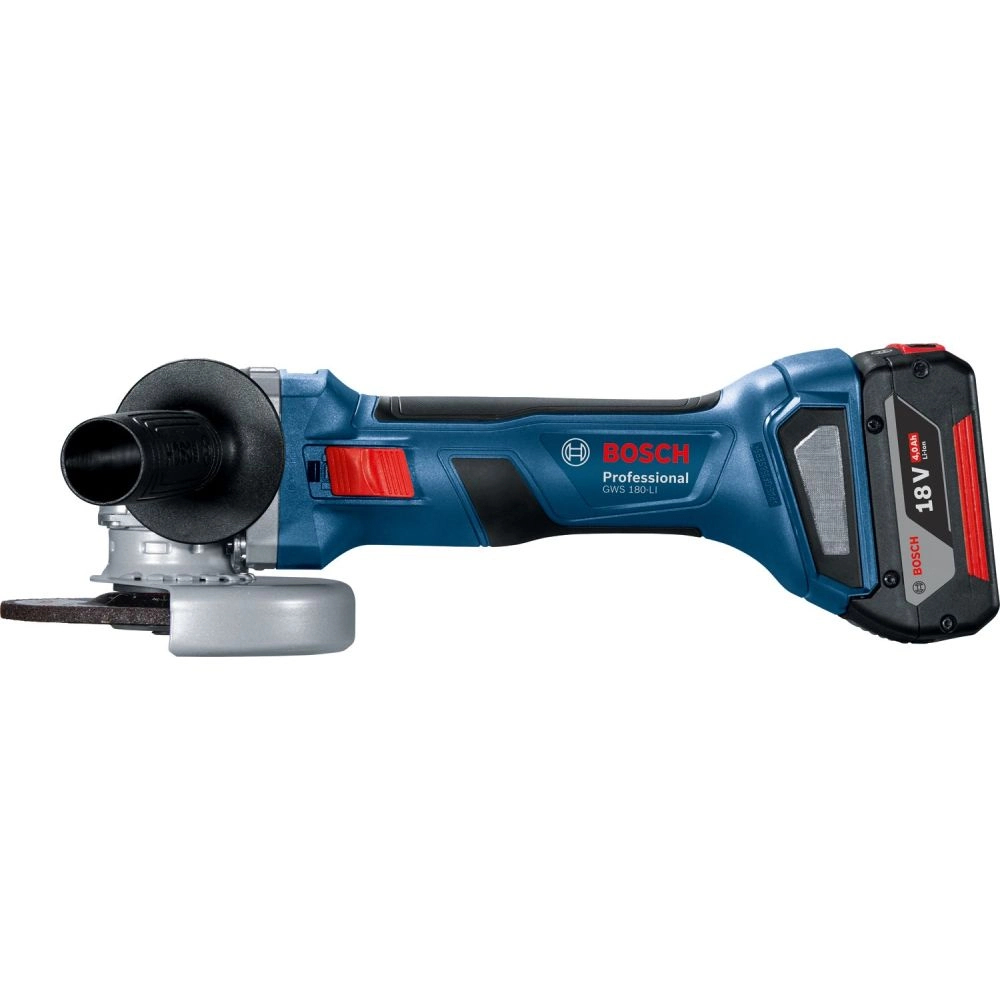 Угловая шлифмашина Bosch Professional GWS 180-LI,с 2 АКБ 4 Ач и ЗУ, в кейсе, 0.601.9H9.021