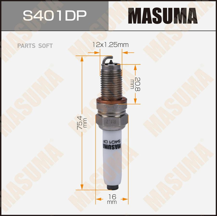 

Свеча Зажигания Masuma Double Platinum (Pker7a8egs) Masuma арт. S401DP