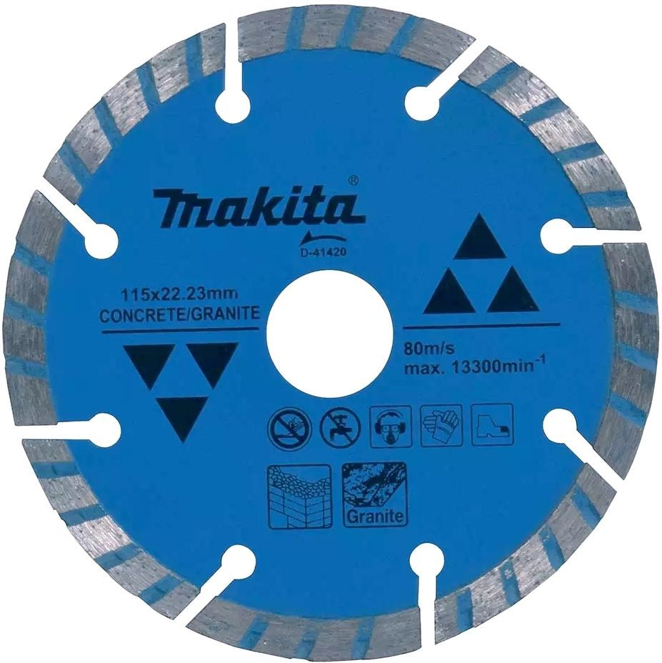 Алмазный диск сегментированный Makita D-41420 диск пильный сегментированный круглый bim aoi 65 ab multi material для удаления остатк