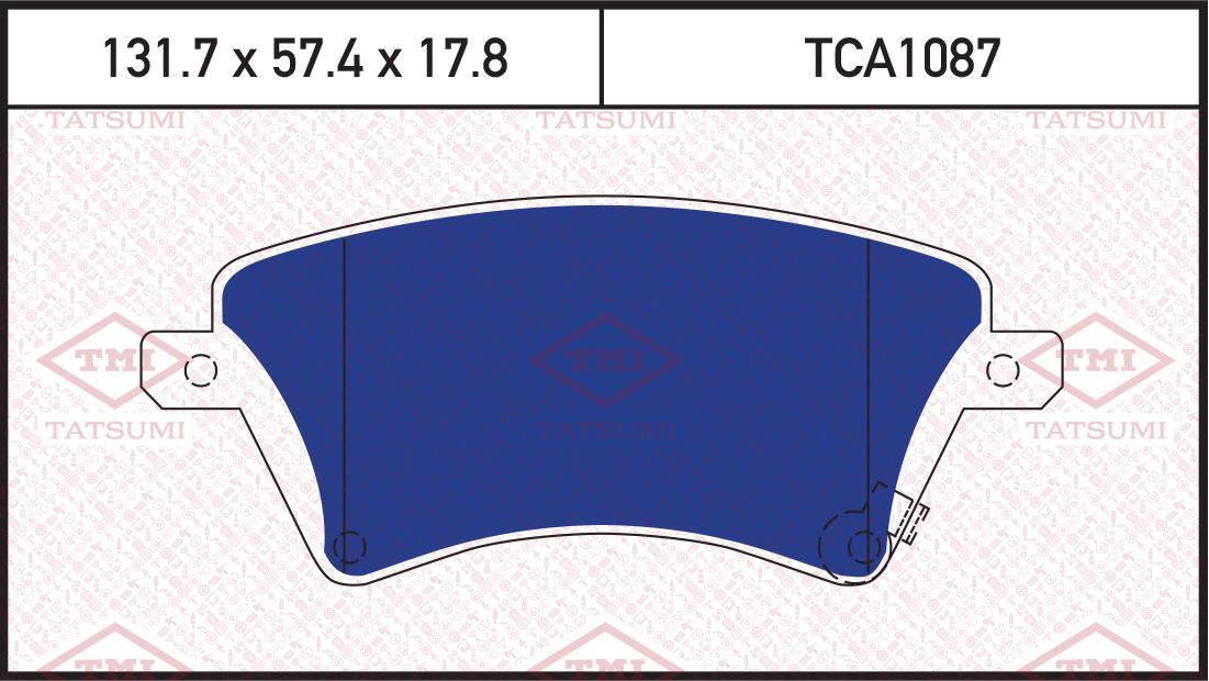 

Колодки тормозные TOYOTA COROLLA 02- перед. Tatsumi TCA1087