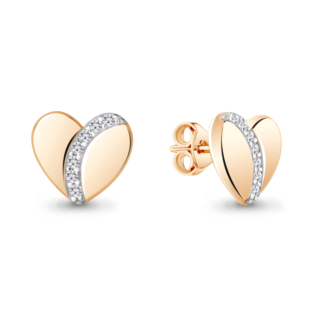 

Серьги-пусеты из серебра с фианитом Aquamarine 48877А_925_з, 48877А_925_з