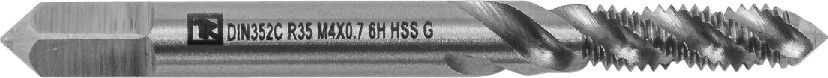 Метчик М4 Х 0,70 Машинно-Ручной Со Спиральной Канавкой Для Глухих Отверстий Hss-G Thorvik молоток thorvik