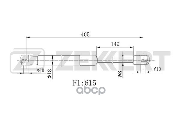 Амортизатор Багажника Zekkert Gf2531 Dacia Duster 10-  Nissan Terrano (D10) 14-  Renault D