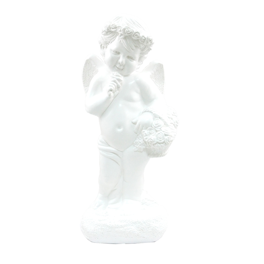 фото Статуэтка "ангел с корзиной" 0161 45см керам. большой бел.(х4) славянская керамика