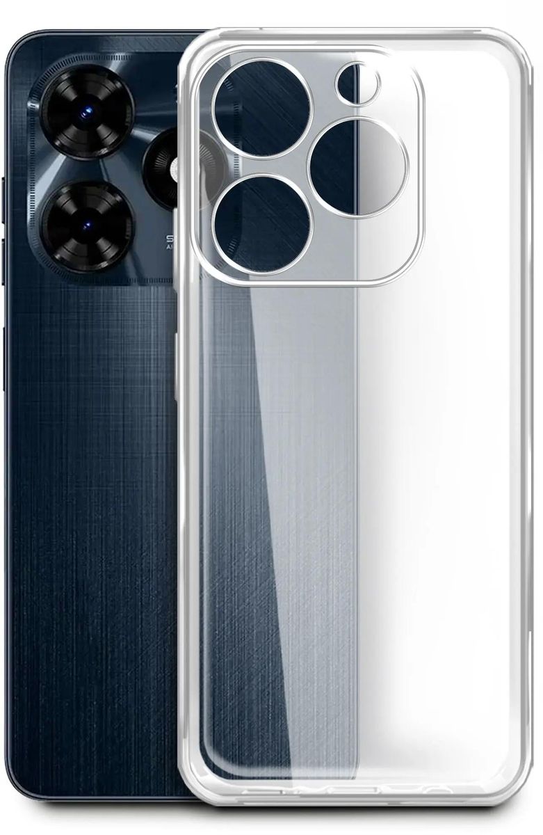 

Чехол BORASCO Silicone Case для Tecno Spark 20C, прозрачный, Silicone Case