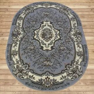 

Ковёр Kitroom Лайла де Люкс 80x150 овальный серый 15762