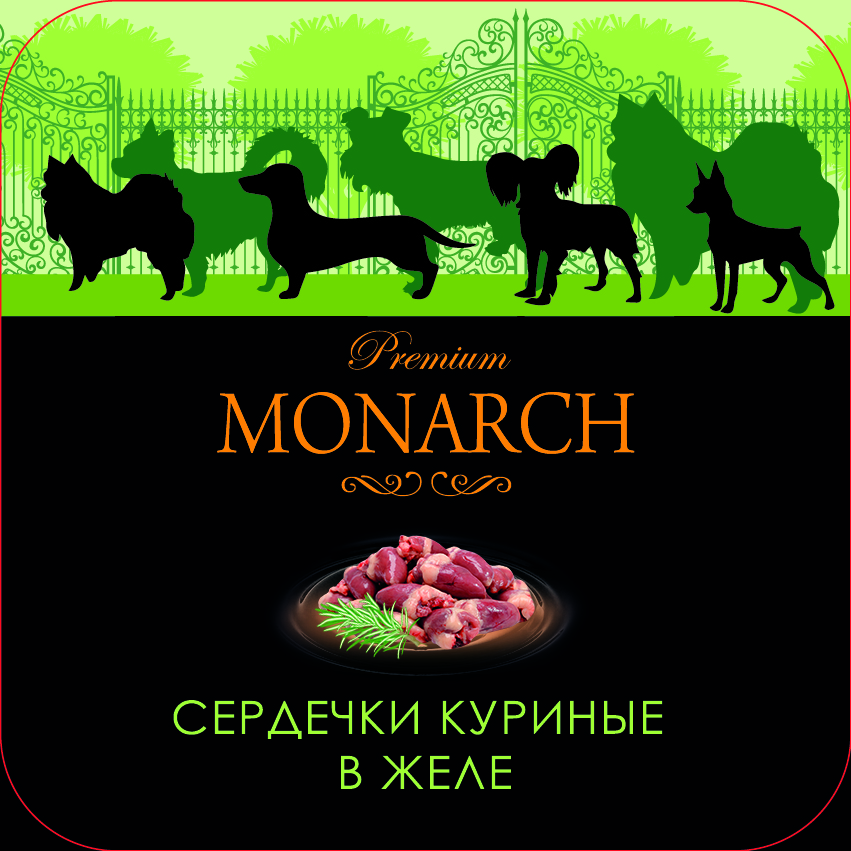 фото Влажный корм для собак monarch, курица, 10шт., 1500 г