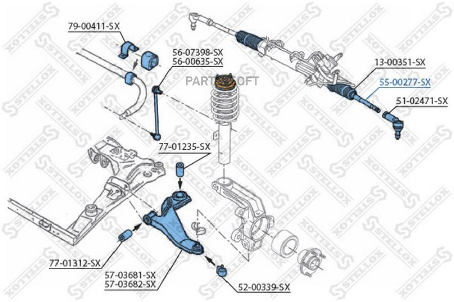 

55-00277-SX_тяга рулевая!\ Ford Mondeo 1.8/2.0Di &V6 01>