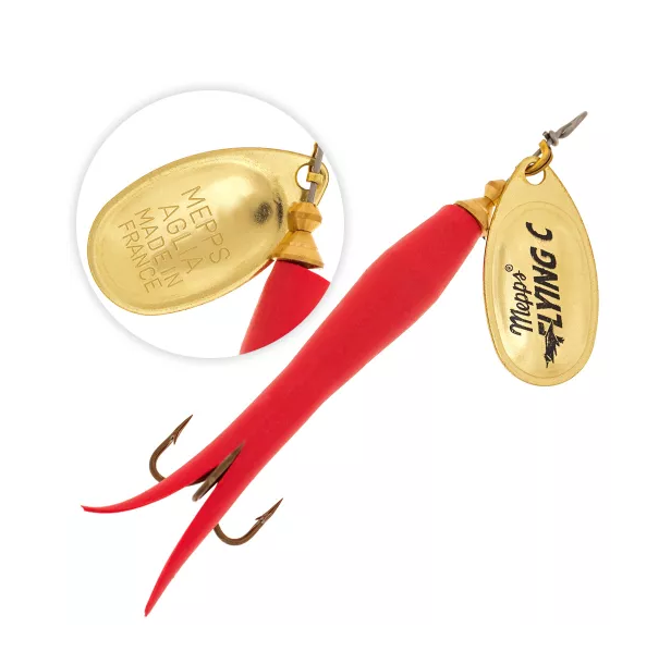

Блесна Mepps Aglia Flying OR/ROUGE 15гр., Золотистый;красный, Aglia Flying