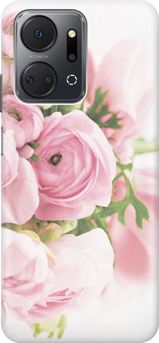 

Силиконовый чехол на Honor X7a с принтом "Розовые розы", Белый;розовый, 159386