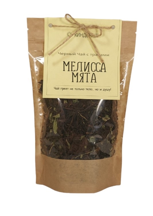 Чай черный КИНДЕРАШ с травами Мелисса-мята, 70 г