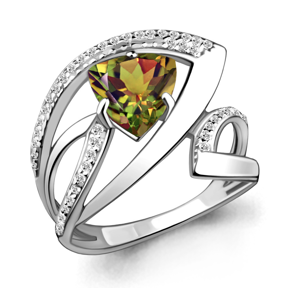 

Кольцо из серебра с султанитом р. 17,5 Aquamarine 6589819А_925_р, 6589819А_925_р