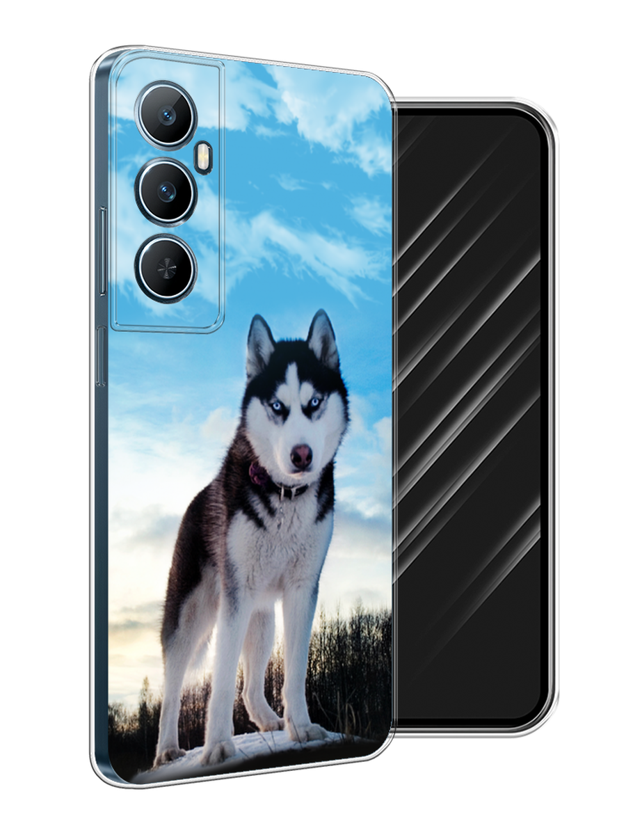 

Чехол Awog на Realme C65 "Хаски 3", Белый;черный;голубой, 2516750-1