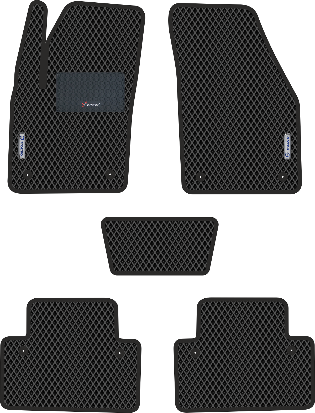 

Комплект ковриков Kupi-Kovrik EVA для Volvo С 30 (2006-2013), чёрный,подпятник,2 эмблемы