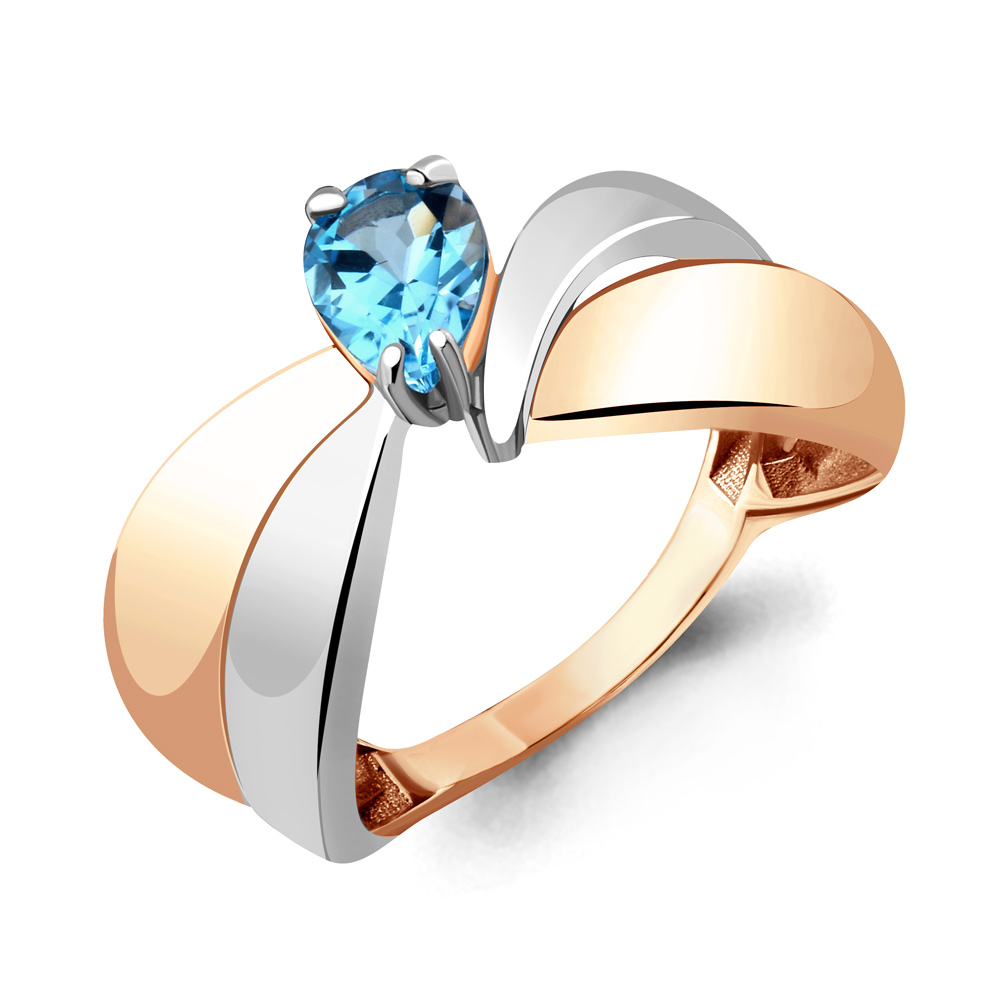 

Кольцо из серебра с топазом р. 19 Aquamarine 6590105_925_з, 6590105_925_з