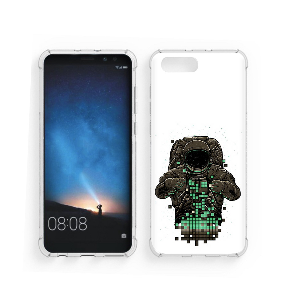 

Чехол MyPads Tocco для Honor V10 космонавт с пикселями (PT98539.62.394), Прозрачный, Tocco