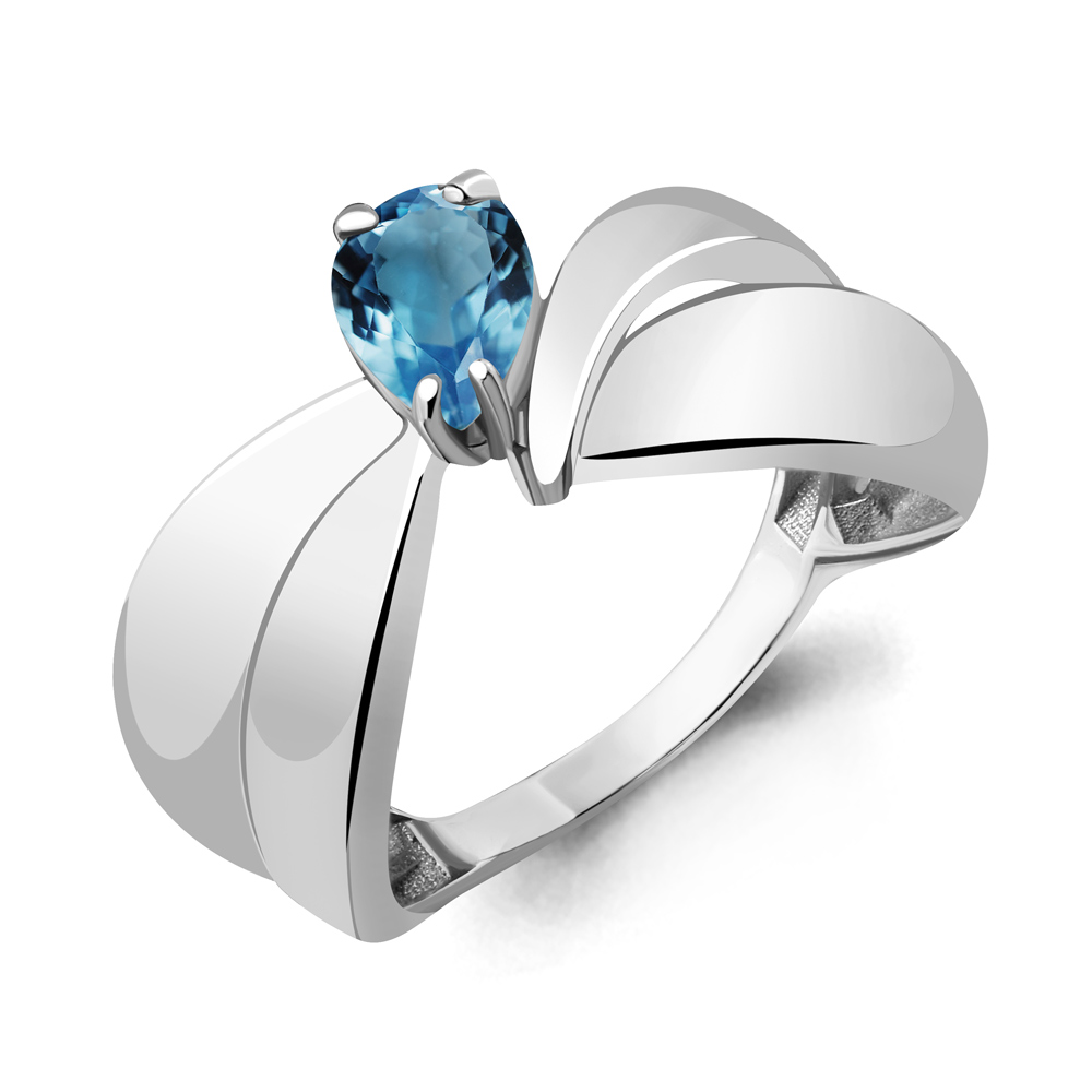 

Кольцо из серебра с топазом р. 17 Aquamarine 6590108_925_р, 6590108_925_р