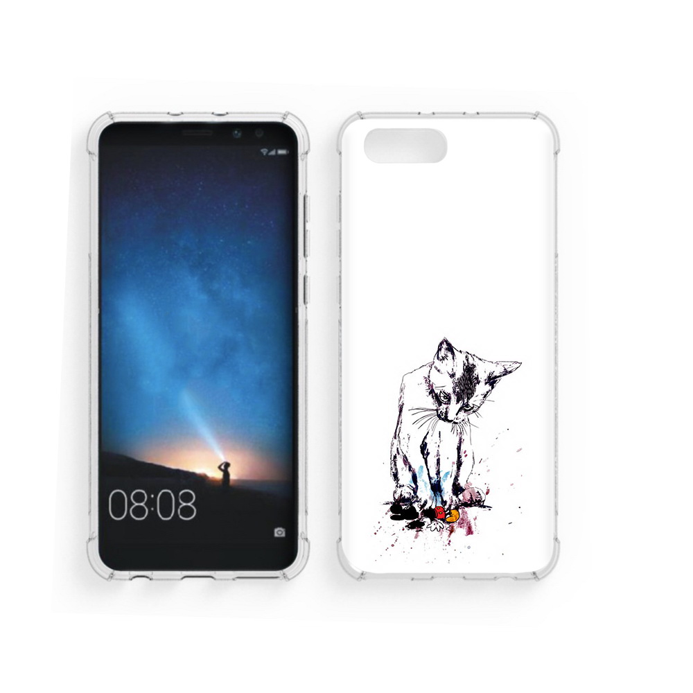 

Чехол MyPads Tocco для Honor V10 кот и микки (PT98539.62.399), Прозрачный, Tocco