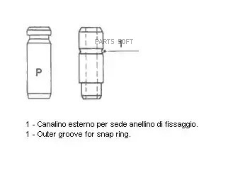 METELLI 01S2882 Втулка клапана ГРМ направляющая