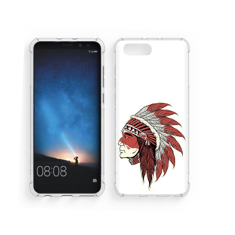 

Чехол MyPads Tocco для Honor V10 красный индеец (PT98539.62.411), Прозрачный, Tocco