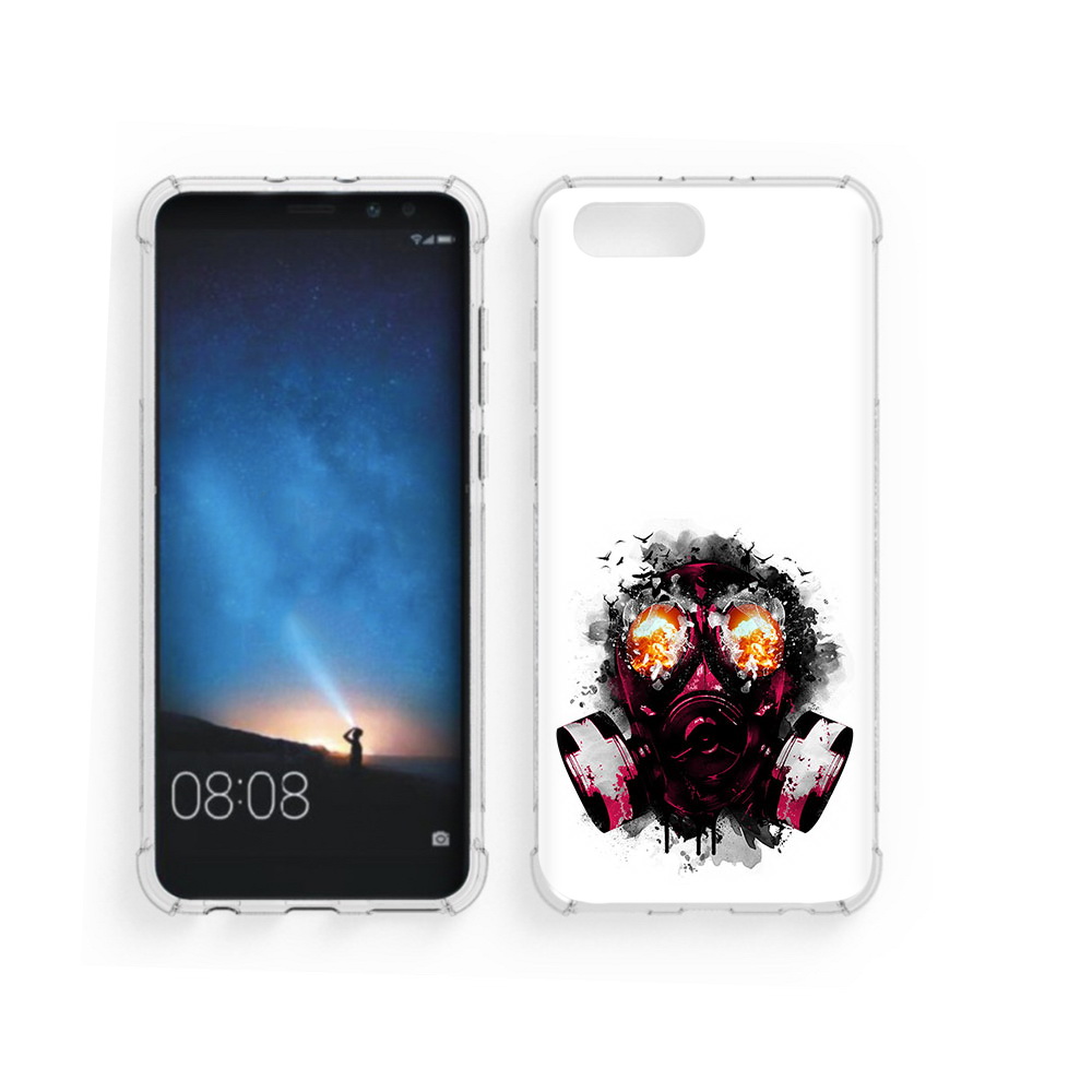 

Чехол MyPads Tocco для Honor V10 красный противогаз (PT98539.62.412), Прозрачный, Tocco