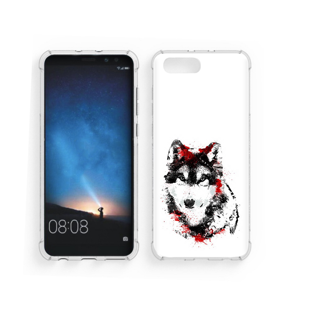 

Чехол MyPads Tocco для Honor V10 кровавый волк (PT98539.62.416), Прозрачный, Tocco