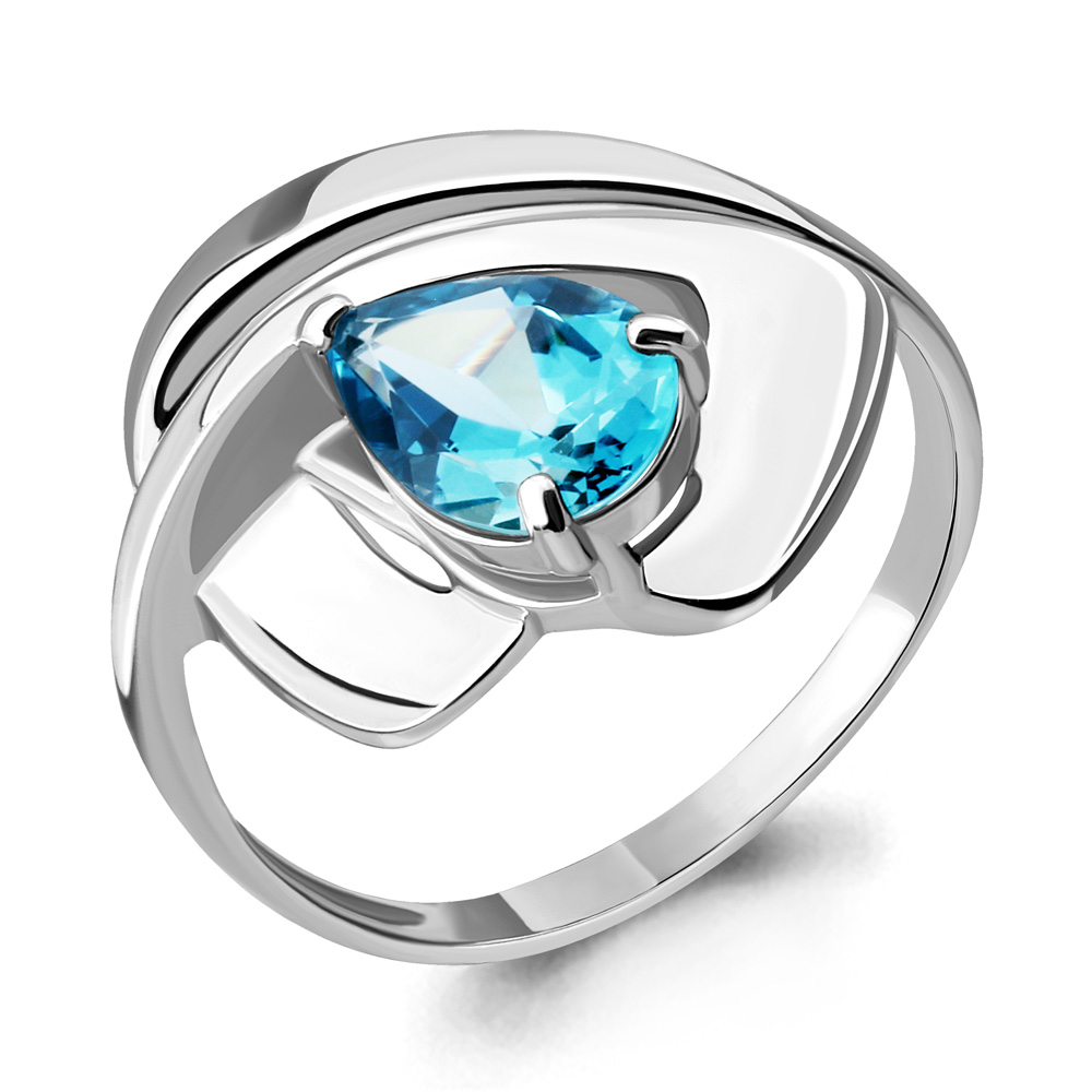 фото Кольцо из серебра с топазом р. 16 aquamarine 6590405_925_р