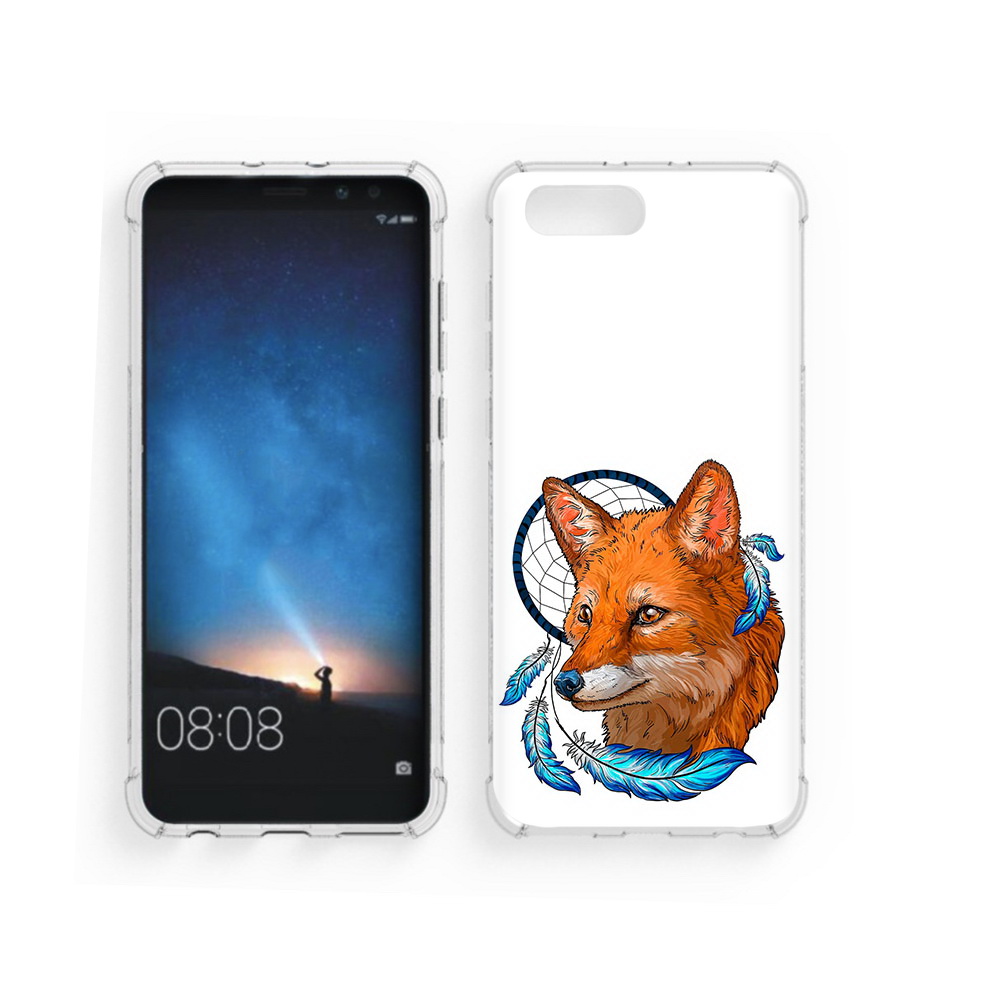 

Чехол MyPads Tocco для Honor V10 лиса и ловец снов (PT98539.62.438), Прозрачный, Tocco