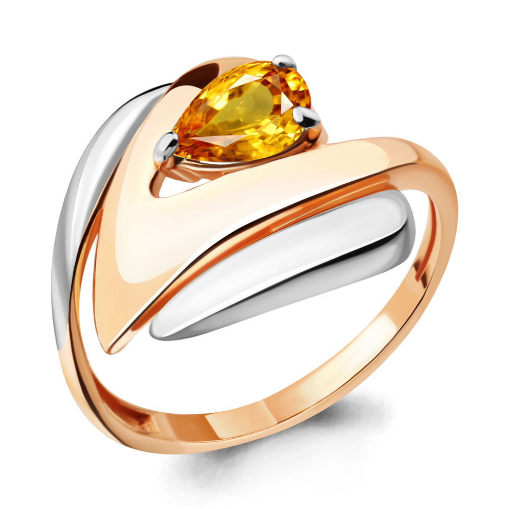 

Кольцо из серебра с цитрином р. , Aquamarine 6590506_925_з, 6590506_925_з
