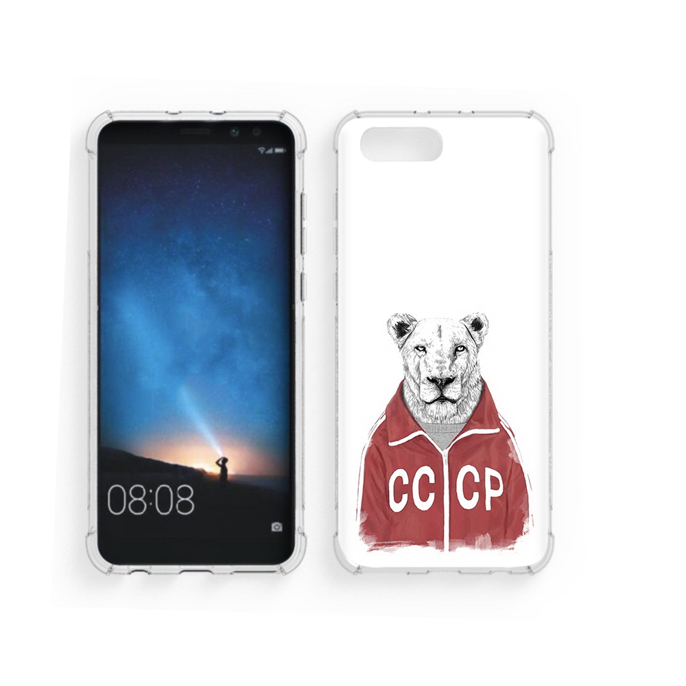 

Чехол MyPads Tocco для Honor V10 львица ссср (PT98539.62.450), Прозрачный, Tocco