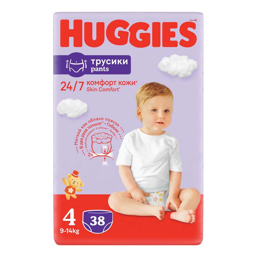 

Подгузники-трусики Huggies Skin Comfort 4 (9-14 кг) 38 шт