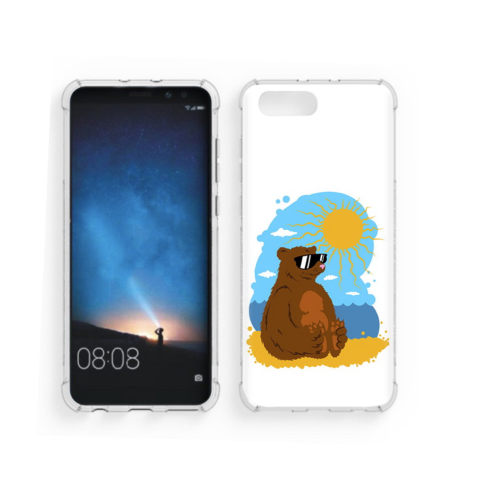 

Чехол MyPads Tocco для Honor V10 медведь на чиле (PT98539.62.468), Прозрачный, Tocco