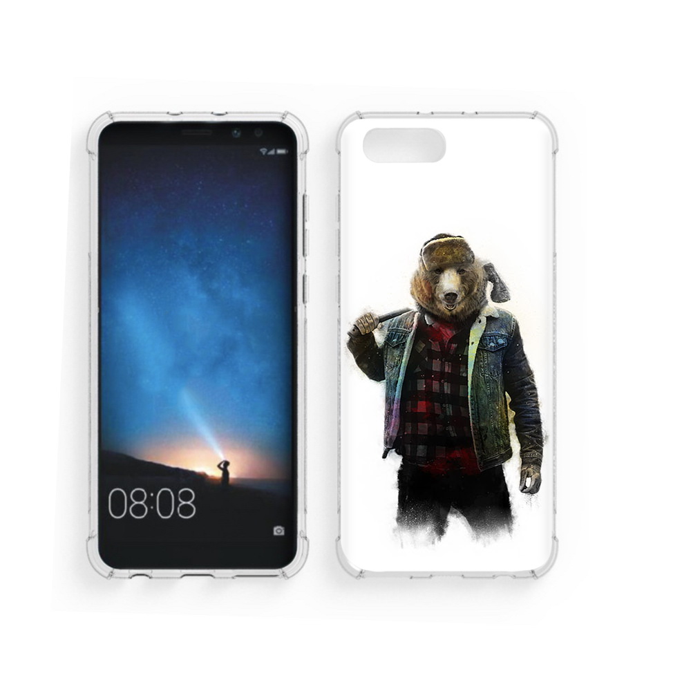 

Чехол MyPads Tocco для Honor V10 медведь с топором (PT98539.62.469), Прозрачный, Tocco