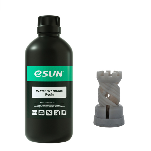 

Фотополимерная смола ESUN Water Washable 0.5 кг серый, Water Washable