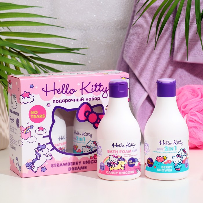 Понти Парфюм Подарочный набор Hello Kitty Strawberry Unicorn Dreams, 2x250 мл