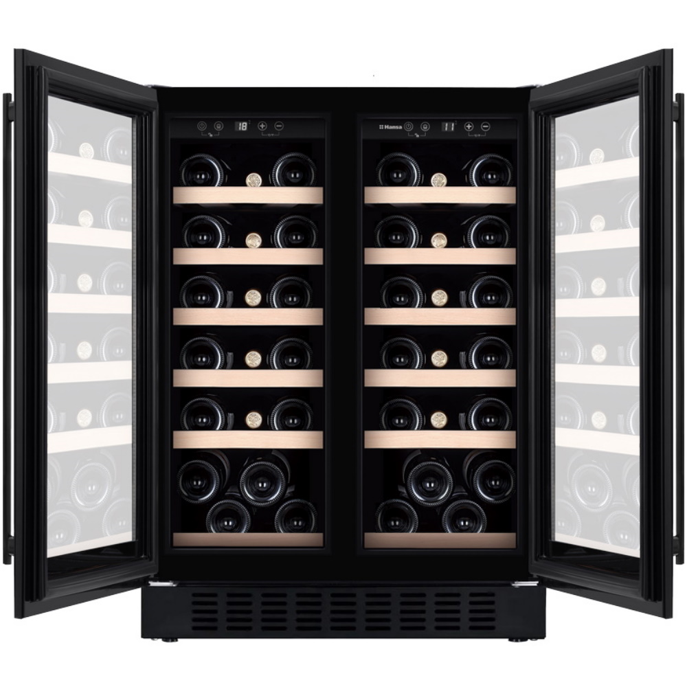 Винный шкаф Hansa FWC60381B черный отдельностоящий винный шкаф 12 21 бутылка libhof