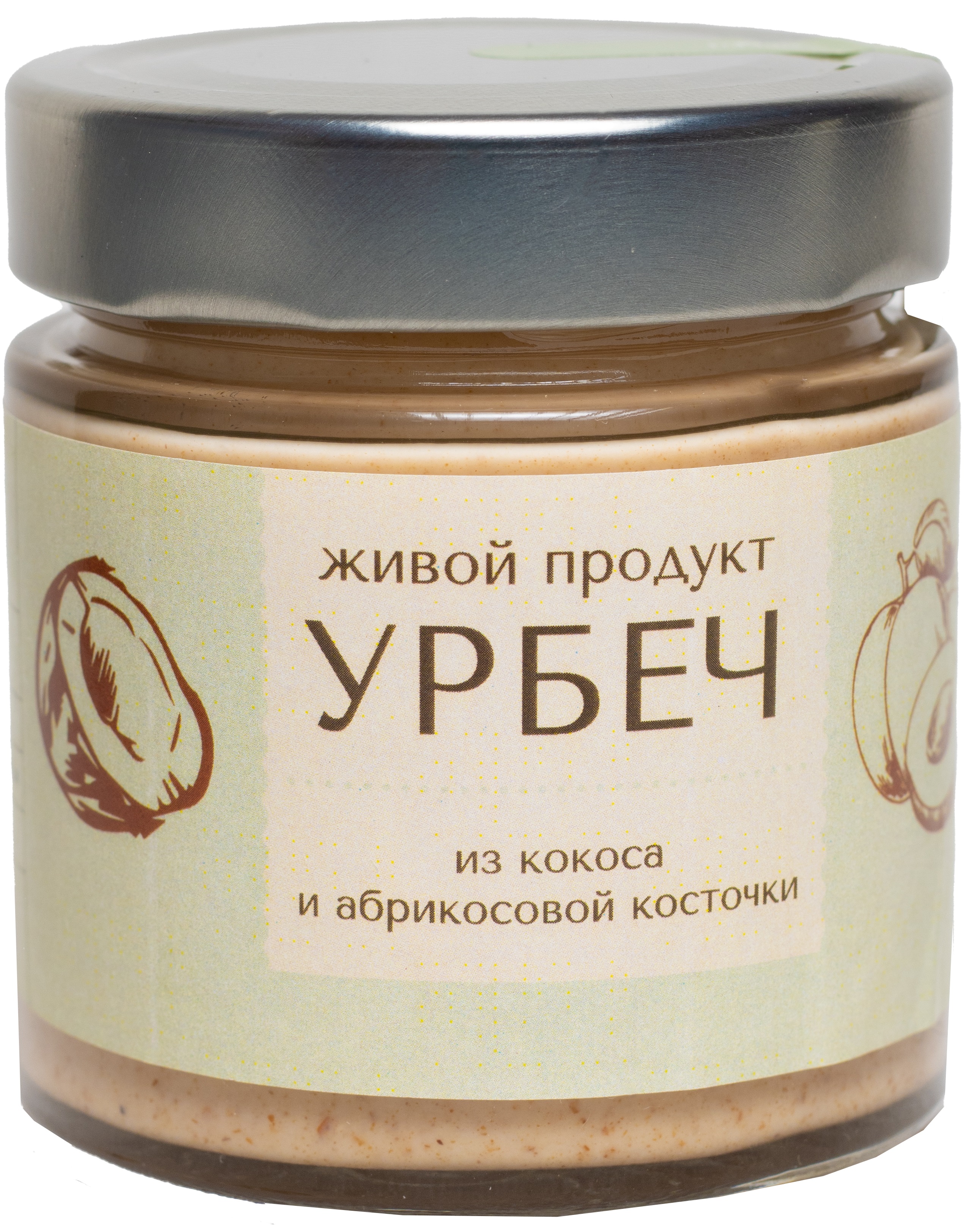 

Урбеч Живой продукт из мякоти кокоса и абрикосовой косточки, 200 г, БП-00000754