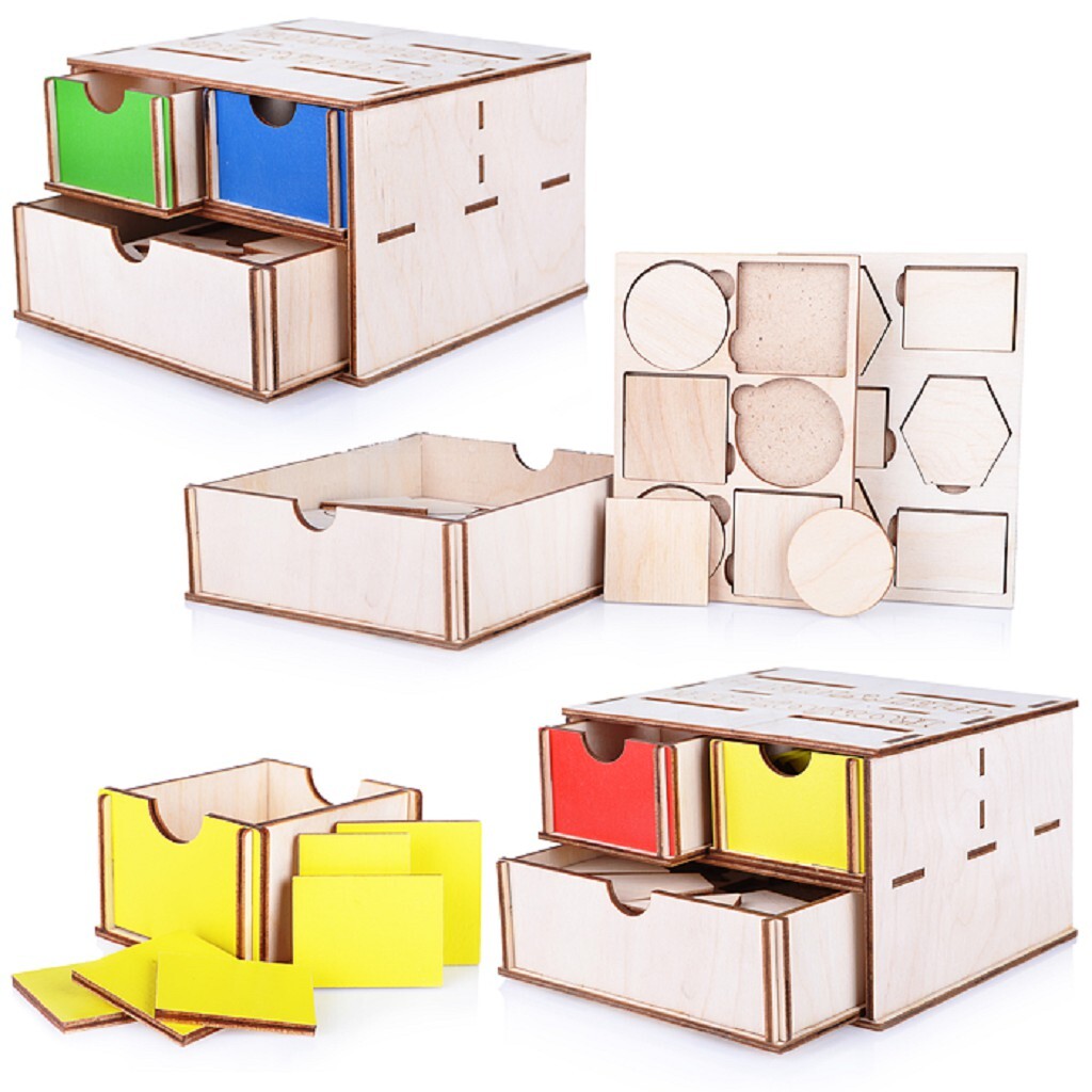 

Игра развивающая Сибирские игрушки Комодик Фигуры 2 48 деталей, 14х14х10 см 620129-xD1