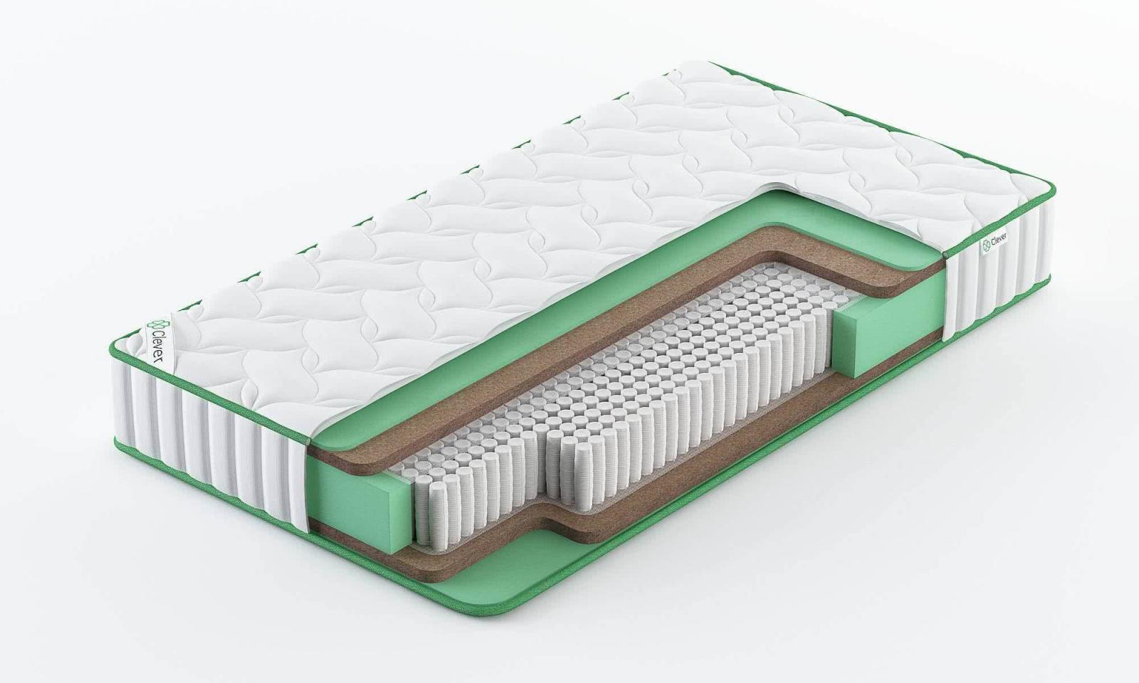 

Матрас Clever Force Firm S1000 100x186, Белый, Force Firm S1000