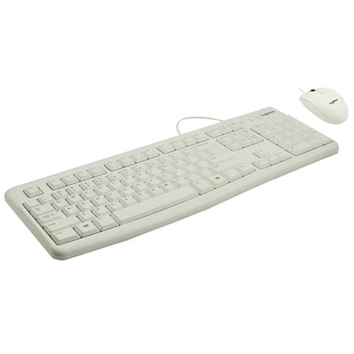 Комплект клавиатура + мышь Logitech MK120 White
