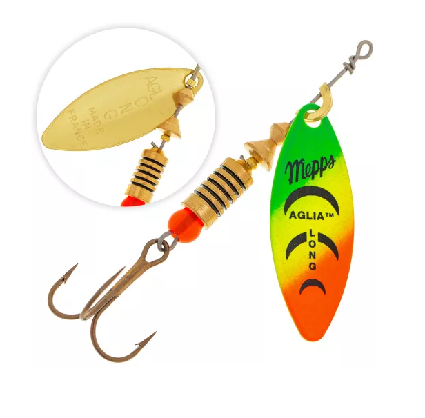 

Блесна Mepps Aglia Long OR/TIGER №1+, Разноцветный, Aglia Long