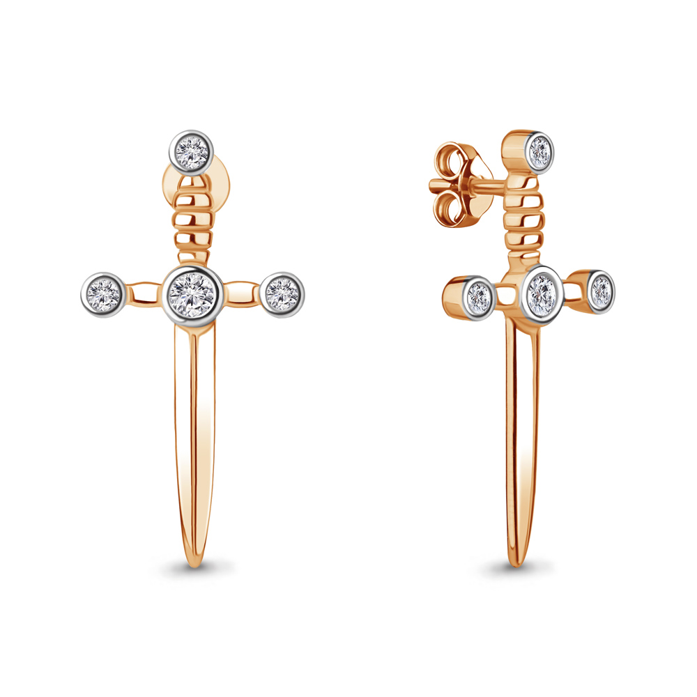 

Серьги из серебра с фианитом Aquamarine 48946А_925_з, 48946А_925_з