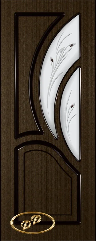 фото Дверь румакс карелия-2 стекло матовое карелия-2, 1-е матирование, фьюзинг 80, шпон венге