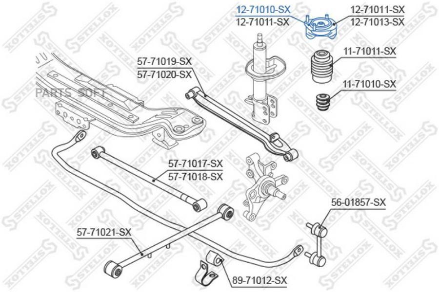 

STELLOX Опора амортизатора STELLOX 1271010sx