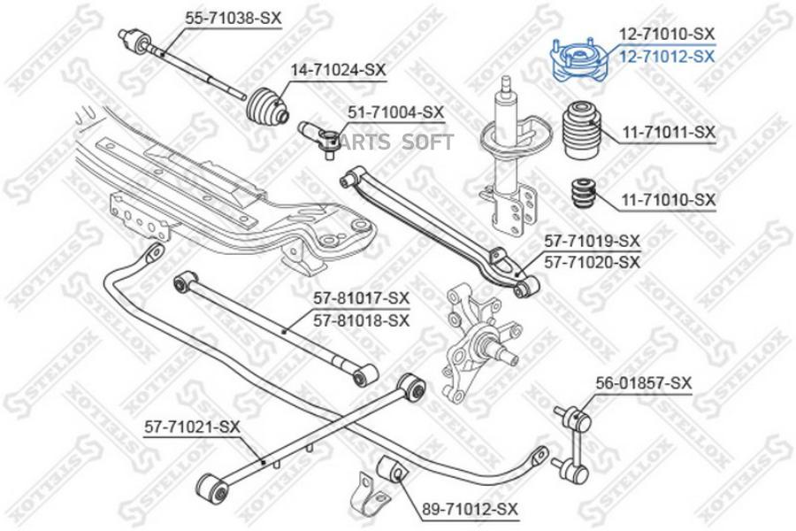 

STELLOX Опора амортизатора STELLOX 1271012sx